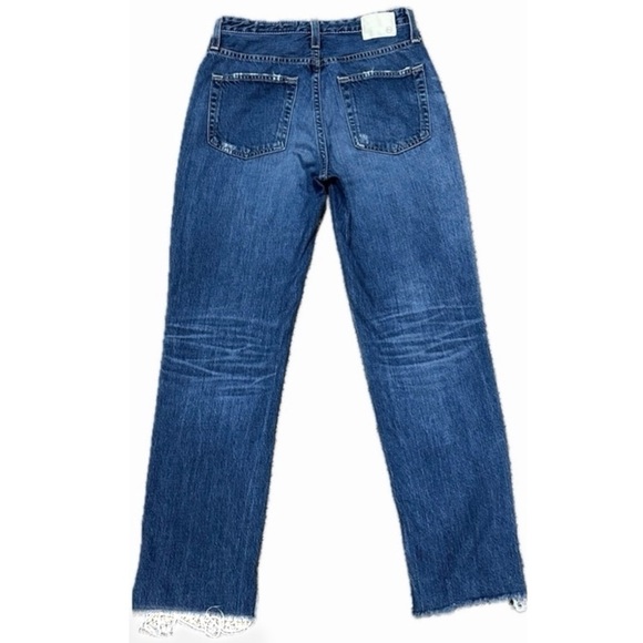 π AG ADRIANO GOLDSSCMIED Phoebe Jeans | Sz 26R | π High Rise β’ Frayed Step Hem - Picture 2 of 7